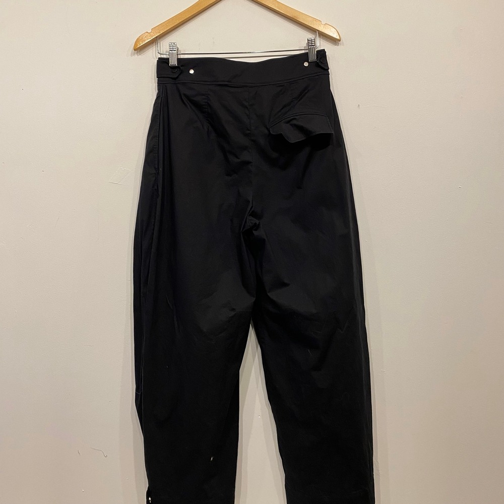 COS Black Tapered Barrel Leg Trousers High Waisted Cotton Blend Pants Womens 6 - Picture 7 of 7